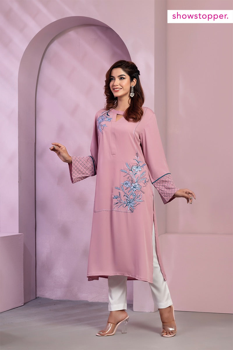 Pink Cherry Georgette Kurti Women 0123 000122
